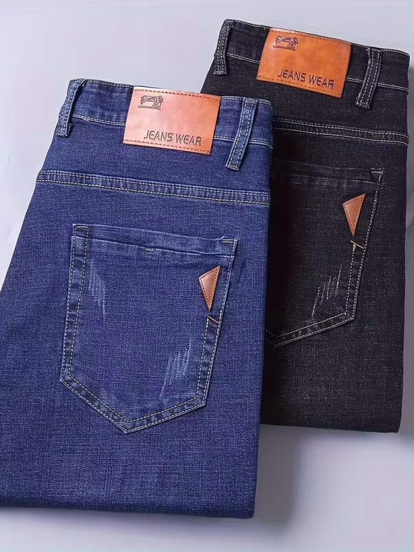 Men'S Business Casual Faux Denim
