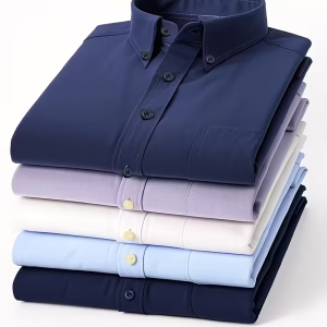 Men'S Classic Solid Color Oxford Blend Shirt