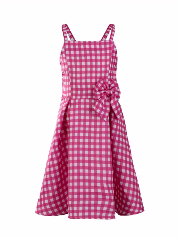 Party Dress with Front Bow & Smock Neckline